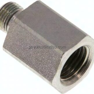 Hydraulik-Reduzierung G 1/8"(AG)-G 1/4"(IG), Stahl verzinkt, NBR-Dichtung