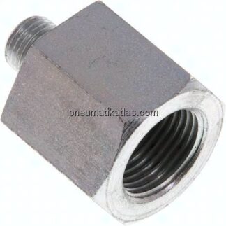 Hydraulik-Reduzierung G 1/8"(AG)-G 3/8"(IG), Stahl verzinkt, NBR-Dichtung