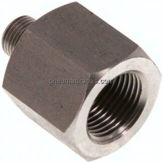 Hydraulik-Reduzierung G 1/8"(AG)-G 3/8"(IG), 1.4571, FKM-Dichtung