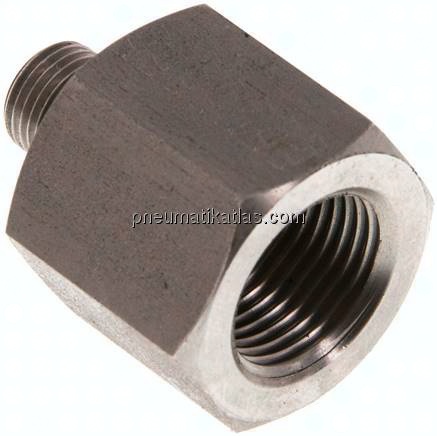 Hydraulik-Reduzierung G 1/8"(AG)-G 3/8"(IG), 1.4571, FKM-Dichtung