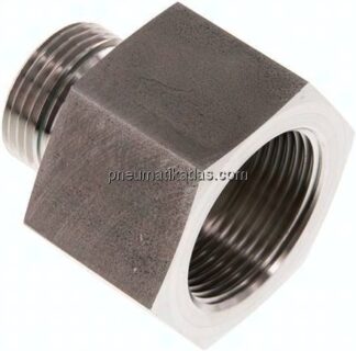 Hydraulik-Reduzierung G 1"(AG)-G 1-1/4"(IG), 1.4571, FKM-Dichtung
