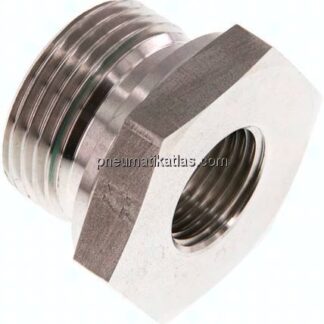 Hydraulik-Reduzierung G 1"(AG)-G 1/2"(IG), 1.4571, FKM-Dichtung