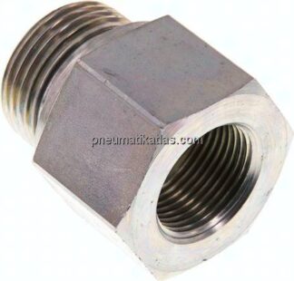 Hydraulik-Reduzierung G 1"(AG)-G 3/4"(IG), Stahl verzinkt, NBR-Dichtung