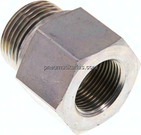 Hydraulik-Reduzierung G 1"(AG)-G 3/4"(IG), Stahl verzinkt, NBR-Dichtung