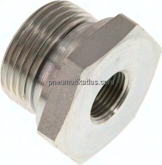 Hydraulik-Reduzierung G 1"(AG)-G 3/8"(IG), Stahl verzinkt, NBR-Dichtung