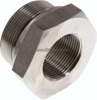 Hydraulik-Reduzierung G 2"(AG)-G 1-1/4"(IG), 1.4571, FKM-Dichtung
