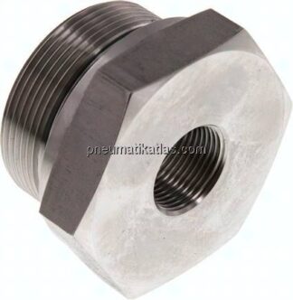 Hydraulik-Reduzierung G 2"(AG)-G 3/4"(IG), 1.4571, FKM-Dichtung