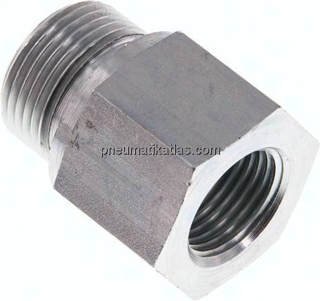 Hydraulik-Reduzierung G 3/4"(AG)-G 1/2"(IG), Stahl verzinkt, NBR-Dichtung