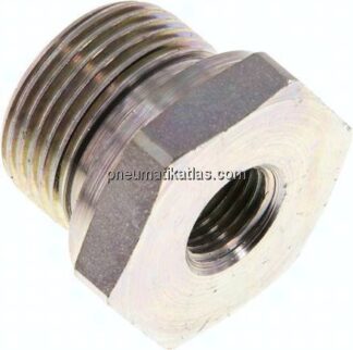 Hydraulik-Reduzierung G 3/4"(AG)-G 1/4"(IG), Stahl verzinkt, NBR-Dichtung