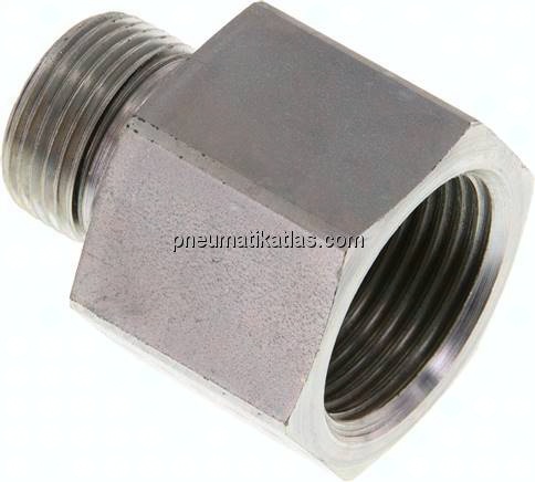 Hydraulik-Reduzierung G 3/4"(AG)-G 1"(IG), Stahl verzinkt, NBR-Dichtung