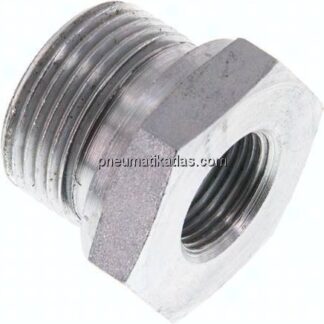Hydraulik-Reduzierung G 3/4"(AG)-G 3/8"(IG), Stahl verzinkt, NBR-Dichtung