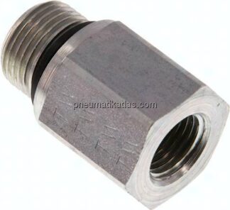 Hydraulik-Reduzierung G 3/8"(AG)-G 1/4"(IG), Stahl verzinkt, NBR-Dichtung