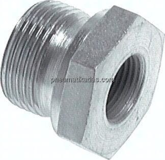 Hydraulik-Reduzierung G 2"(AG)-G 1-1/4"(IG), Stahl verzinkt, ohne Elastomerdichtung
