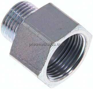 Hydraulik-Reduzierung M 18(AG)-M 22(IG), Stahl verzinkt, ohne Elastomerdichtung