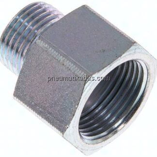 Hydraulik-Reduzierung M 18(AG)-M 22(IG), Stahl verzinkt, ohne Elastomerdichtung