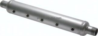 Verteilerleiste 2x R 1"-10x G 1/4", 1.4571