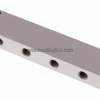 Verteilerleiste 2x G 1/4"-12x G 1/8", Aluminium eloxiert
