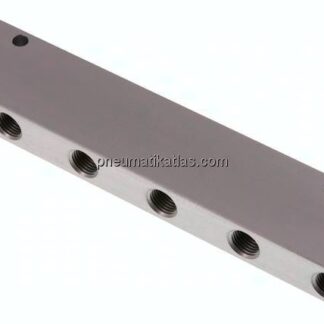 Verteilerleiste 2x G 3/8"-12x G 1/4", Aluminium eloxiert