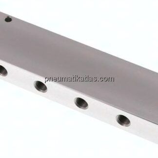 Verteilerleiste 2x G 3/8"-12x G 1/8", Aluminium eloxiert