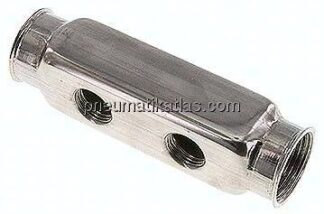Verteilerleiste 2x G 1", Abgänge doppelseitig 4x G 1/2"