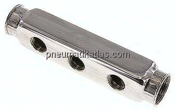 Verteilerleiste 2x G 1", Abgänge doppelseitig 6x G 1/2"