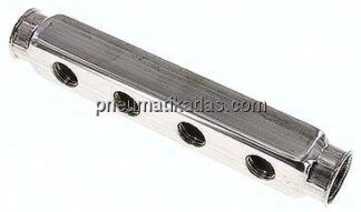 Verteilerleiste 2x G 1", Abgänge doppelseitig 8x G 1/2"