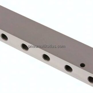 Verteilerleiste 2x G 1/2"-6x G 1/4", Aluminium eloxiert