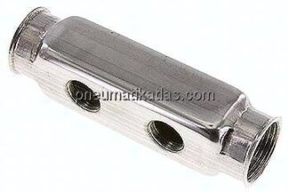 Verteilerleiste 2x G 1", Abgänge einseitig 2x G 1/2"