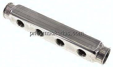 Verteilerleiste 2x G 1", Abgänge einseitig 4x G 1/2"