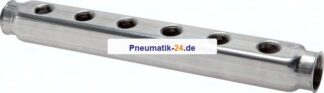 Verteilerleiste 2x G 1", Abgänge einseitig 5x G 1/2"