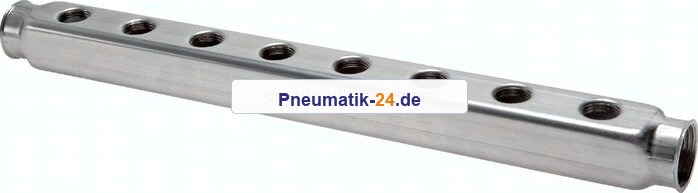 Verteilerleiste 2x G 1", Abgänge einseitig 8x G 1/2"