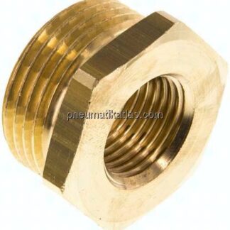 Reduziernippel G 1"(AG)-G 1/2"(IG), Messing
