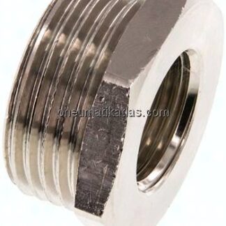 Reduziernippel G 1"(AG)-G 1/2"(IG), Messing vernickelt