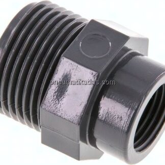 Reduziernippel G 1"(AG)-Rp 1/2"(IG), PVC-U