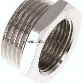 Reduziernippel G 1"(AG)-G 3/4"(IG), Messing vernickelt
