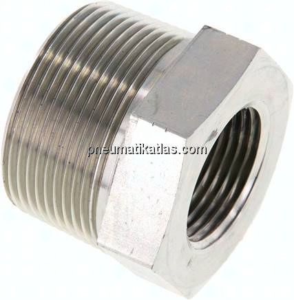 Reduziernippel NPT 1-1/2"(AG)-NPT 1"(IG), Stahl verzinkt