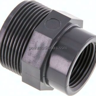 Reduziernippel G 1-1/2"(AG)-Rp 1"(IG), PVC-U
