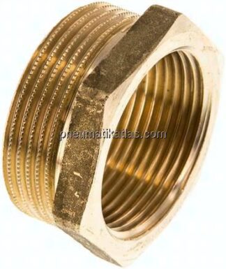 Reduziernippel G 1-1/2"(AG)-G 1-1/4"(IG), Messing
