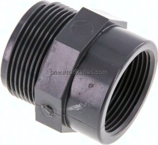 Reduziernippel G 1-1/2"(AG)-Rp 1-1/4"(IG), PVC-U