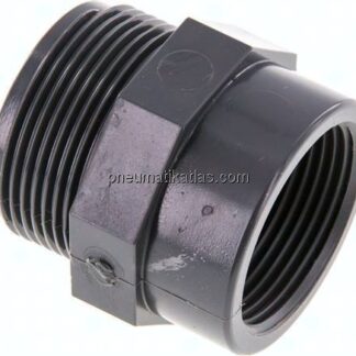 Reduziernippel G 1-1/2"(AG)-Rp 1-1/4"(IG), PVC-U