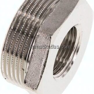 Reduziernippel G 1-1/2"(AG)-G 3/4"(IG), Messing vernickelt
