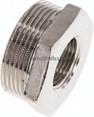 Reduziernippel G 1-1/2"(AG)-G 3/4"(IG), Messing vernickelt