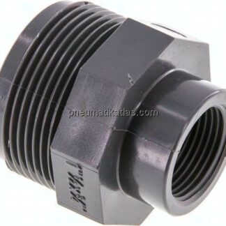 Reduziernippel G 1-1/2"(AG)-Rp 3/4"(IG), PVC-U