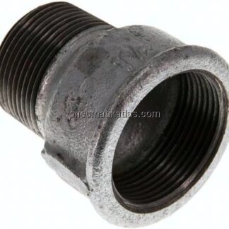 Reduziernippel R 1-1/4"(AG)-Rp 1-1/2"(IG), Temperguss verzinkt
