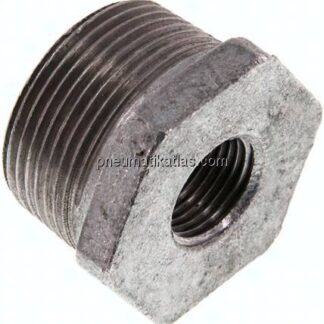 Reduziernippel R 1-1/4"(AG)-Rp 1/2"(IG), Temperguss verzinkt