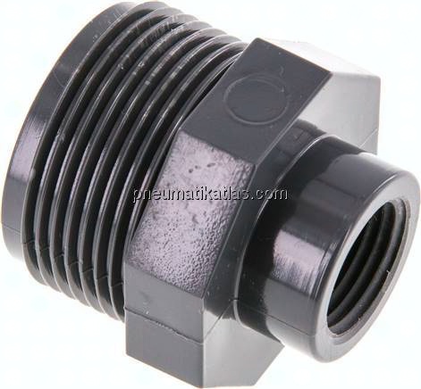 Reduziernippel G 1-1/4"(AG)-Rp 1/2"(IG), PVC-U