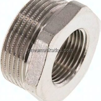 Reduziernippel G 1-1/4"(AG)-G 3/4"(IG), Messing vernickelt