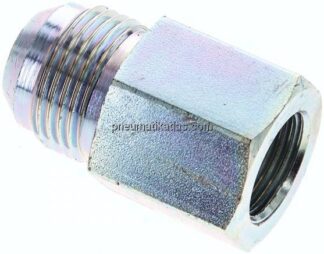 Reduziernippel UN 1-1/16"-12(JIC-AG)-G 1/2"(IG), Stahl verzinkt