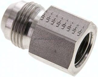 Reduziernippel UN 1-1/16"-12(JIC-AG)-G 1/2"(IG), 1.4571