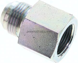 Reduziernippel UN 1-1/16"-12(JIC-AG)-G 3/4"(IG), Stahl verzinkt